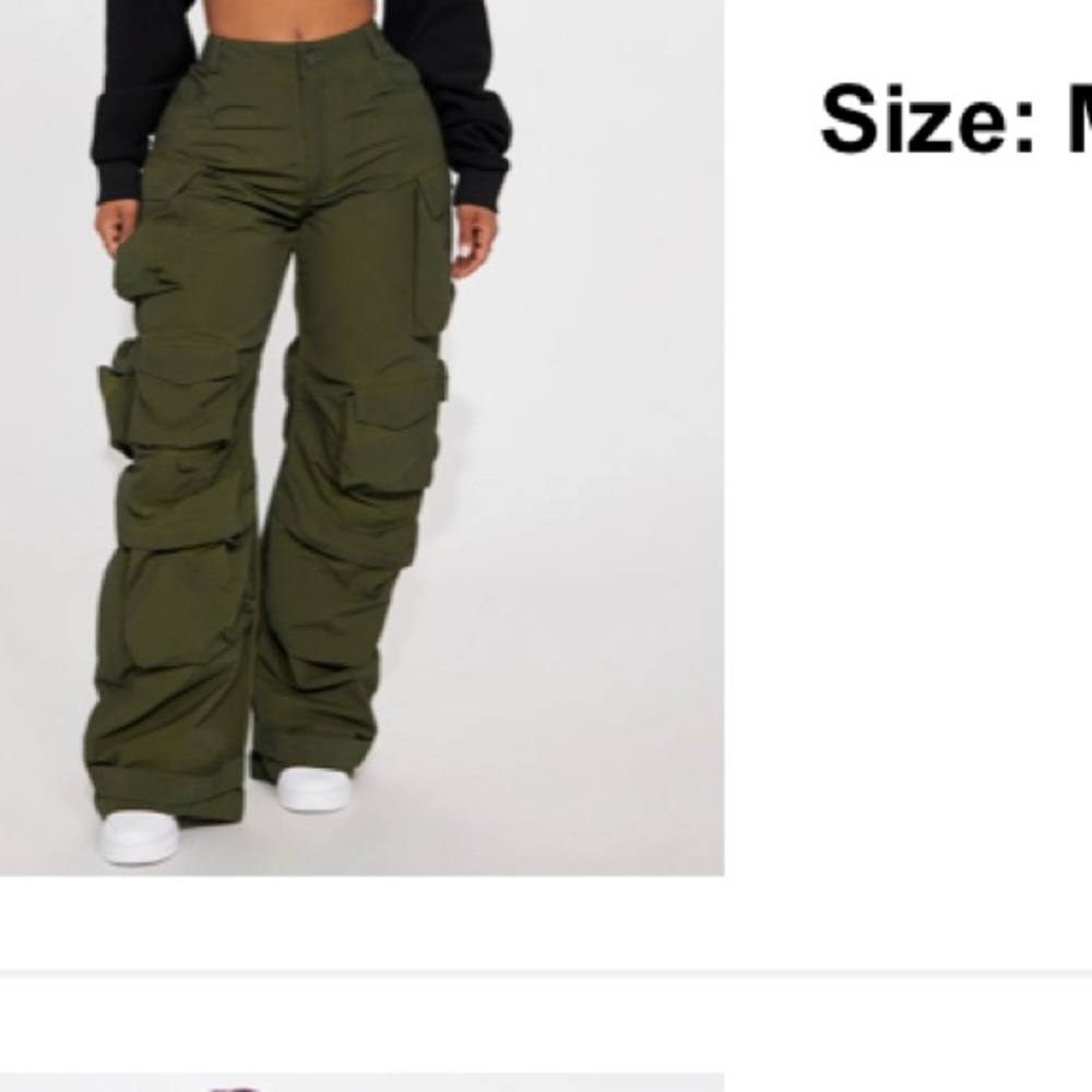 Olive Cargo Pants and White Corset Top